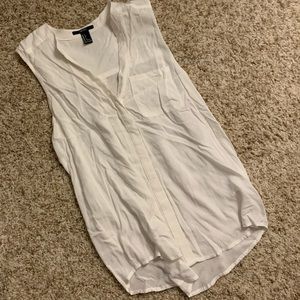 Forever 21 white sleeveless blouse